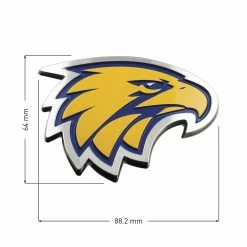 Budget 😍 West Coast Eagles AFL Supporter 3D Chrome Logo 🎉 -SCA - shop SCA 579083 00 hi res