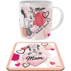 Discount ✔️ Disney Minnie Mum Mug & Coaster Set 😀