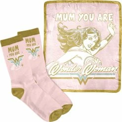 Cheap 🔔 Warner Brothers Wonder 👩 Woman Throw Rug & Sock Set 🧨