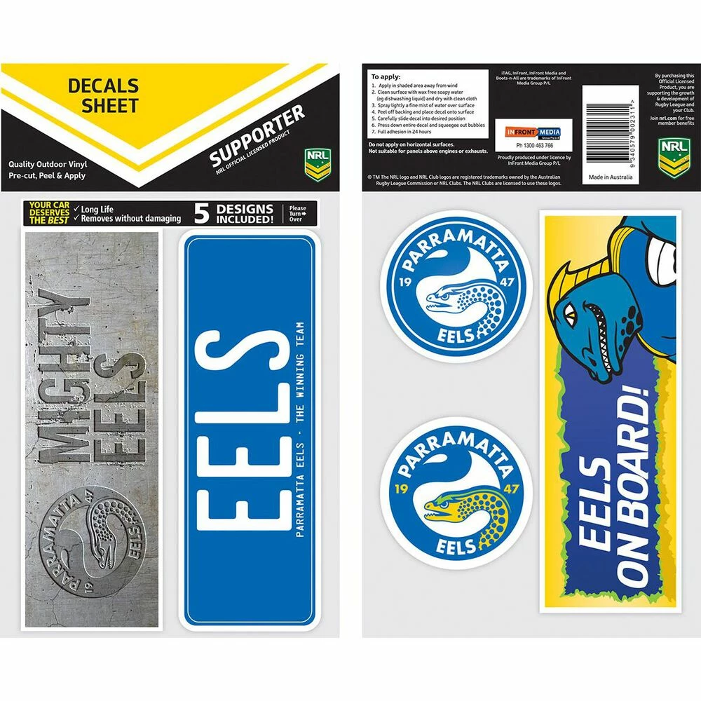Promo 👍 NRL ITAG Bumper Decals - Set Of 5 💯 3 Promo 👍 NRL ITAG Bumper Decals - Set Of 5 💯