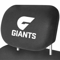 Promo 🛒 AFL Car Headrest Cover - Greater Western Sydney, Pair, Suits Adjustable Headrests 😉