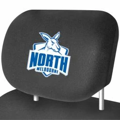 New 🤩 AFL Car Headrest Cover - Kangaroos, Pair, Suits Adjustable Headrests ⭐