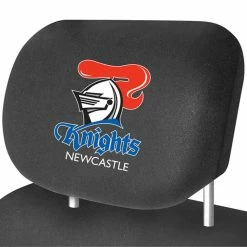 Budget ✨ NRL Car Headrest Cover - Knights, Pair, Suits Adjustable Headrests 🔥
