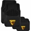 Coupon ⌛ AFL Floor Mats - Hawthorn, Combo Rubber/Carpet, Black, Set Of 4 😉 -SCA - shop SCA SPO7557817 hi res