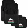 Best Sale ❤️ NRL Floor Mats - Rabbitohs, Combo Rubber/Carpet, Black, Set Of 4 🧨