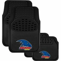 Best Pirce 🥰 AFL Floor Mats - Crows, Combo Rubber/Carpet, Black, Set Of 4 🧨