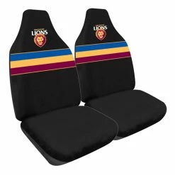 Best Sale 🔔 AFL Seat Covers - Lions, Built-In Headrests, Size 60 Front Pair 🎉