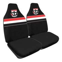 Best Sale 🥰 AFL Seat Covers - St Kilda, Built-In Headrests, Size 60 Front Pair 😀