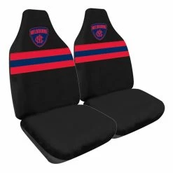 Best deal 😀 AFL Seat Covers - Melbourne Football Club, Built-In Headrests, Size 60 Front Pair 😍