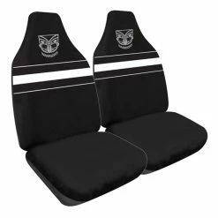 Cheap ⭐ NRL Seat Covers - Warriors, Built-In Headrests, Size 60 Front Pair 🧨