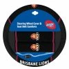Best Sale 👍 AFL Steering Wheel Cover And Seat Belt Buddies - Lions, 380mm Diameter 🥰 -SCA - shop SCA SPO7635244 hi res