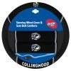 Outlet ⌛ AFL Steering Wheel Cover & Seat Belt Buddie Set - Collingwood 👏